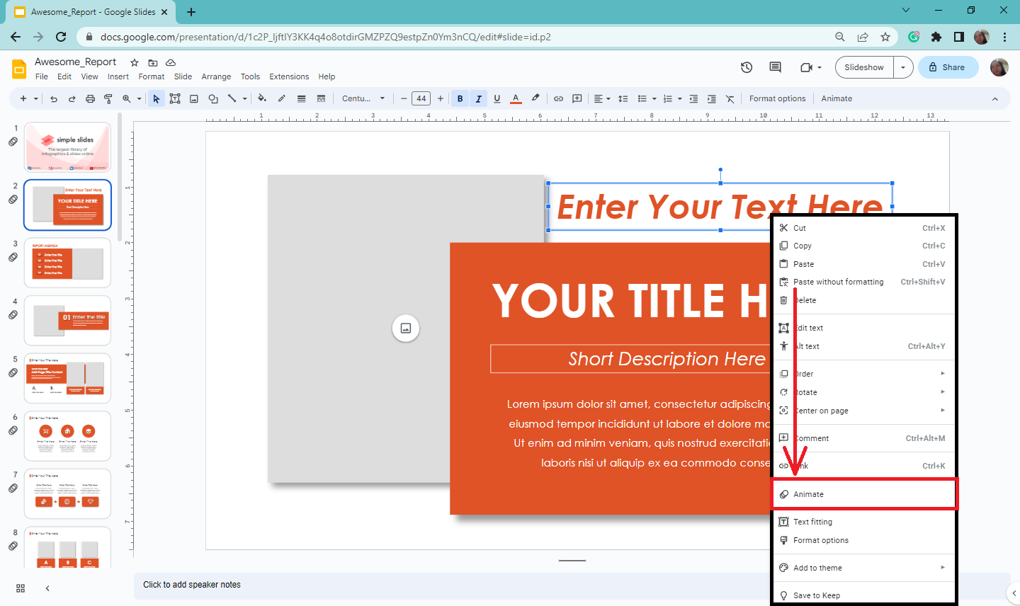 How To Add Animation To Text On Google Slides