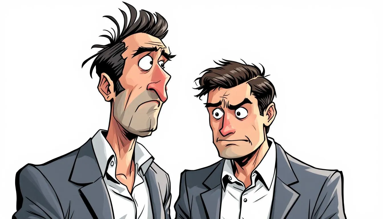 A mentor guiding a young man on overcoming imposter syndrome.