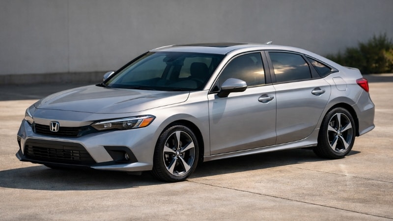 Honda Civic windows are tinted with dyed tints