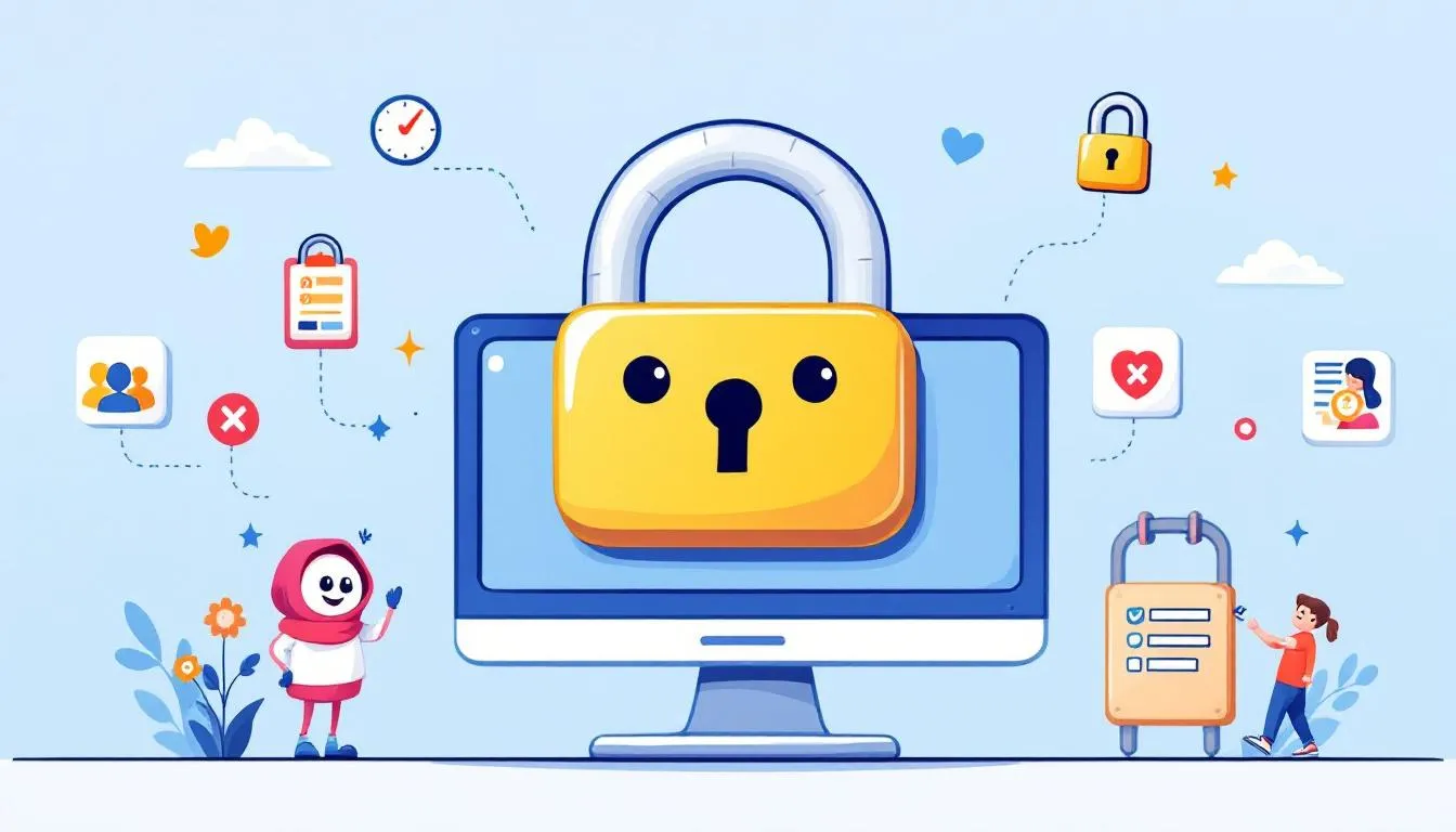 A secure online environment showing a lock symbol, emphasizing the importance of protecting personal information online.
