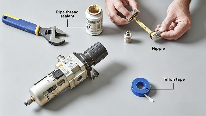 Moisture Trap Installation in Compressor System