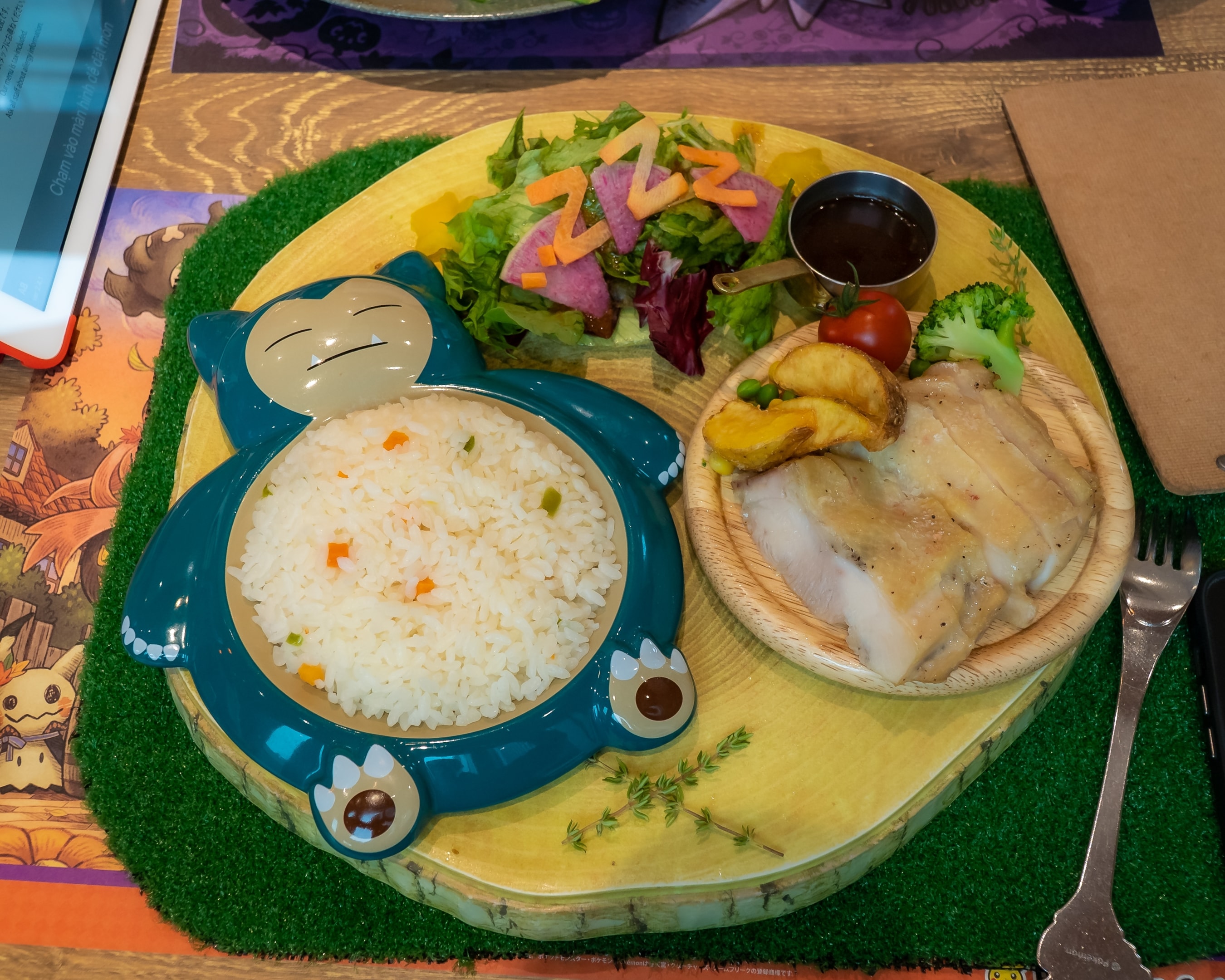 Pokémon Café food menu Snorlax's Tummy Filling Nap Lunch Plate