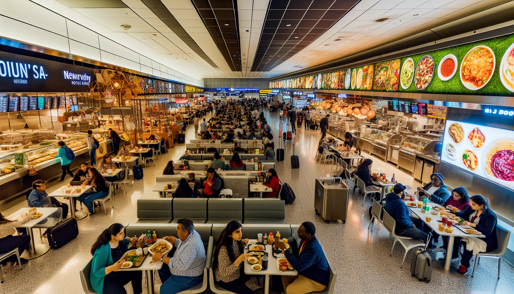 Diverse dining options at JFK Terminal 4