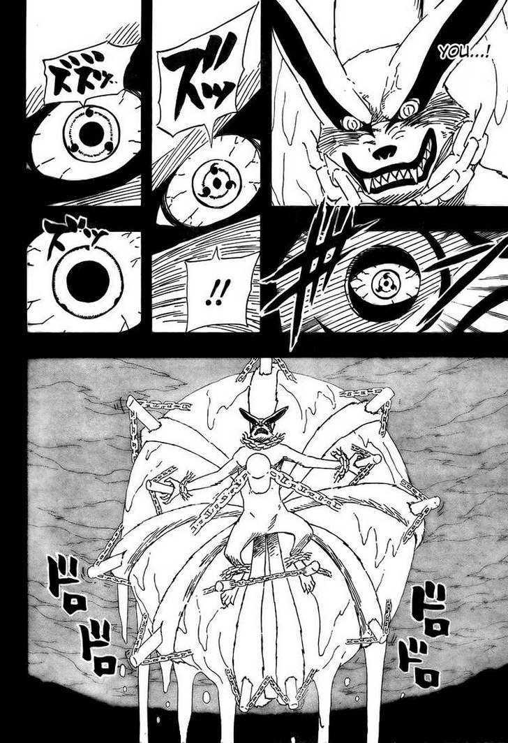 The Nine Tails Assault as naruto manga panel