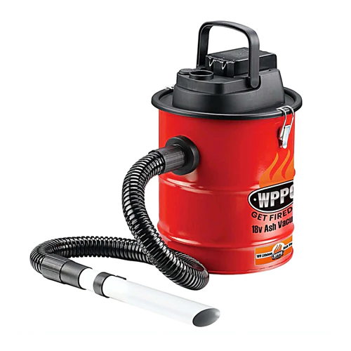 Rechargeable Ash Vacuum: Cordless cleaning with 18V rechargeable battery - Fire retardant and HEPA filter included