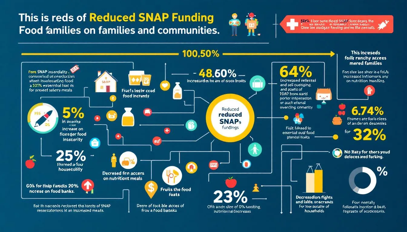 Impact of reduced SNAP funding on families and communities.