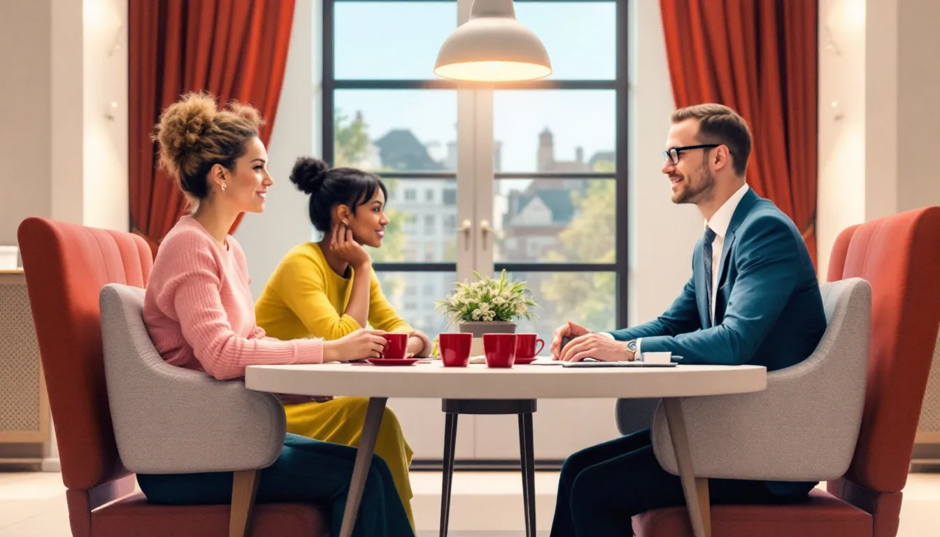 Erbstreitigkeiten und ihre Lösung, dargestellt durch ein Bild von einer Mediation Sitzung.