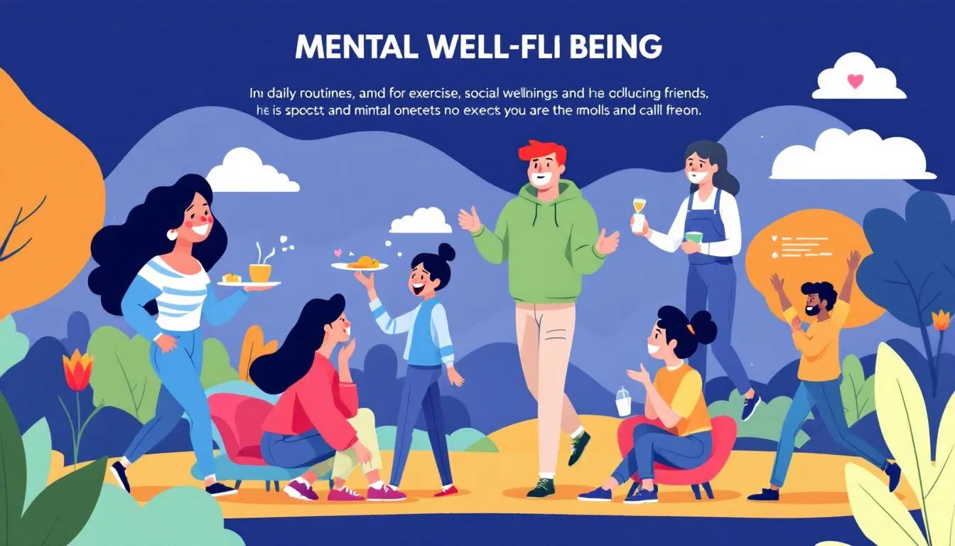 A group of friends enjoying time together, emphasizing social connections for better mental health.