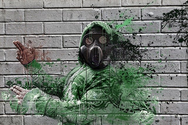 gas mask, hip hop, gas