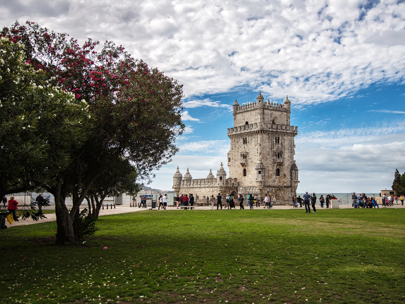 Belem Tower is filled with Western European art, which is an interesting contrast to its military architecture