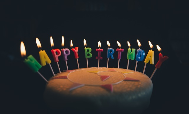 cake, candles, birthday cake