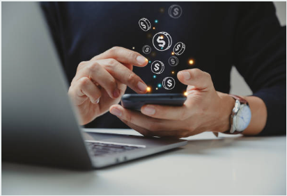 Many crypto exchanges offer mobile services. https://www.istockphoto.com/photo/hand-of-businessman-using-smart-phone-with-coin-icon-gm1401461124-454700286?phrase=crypto%20wallet