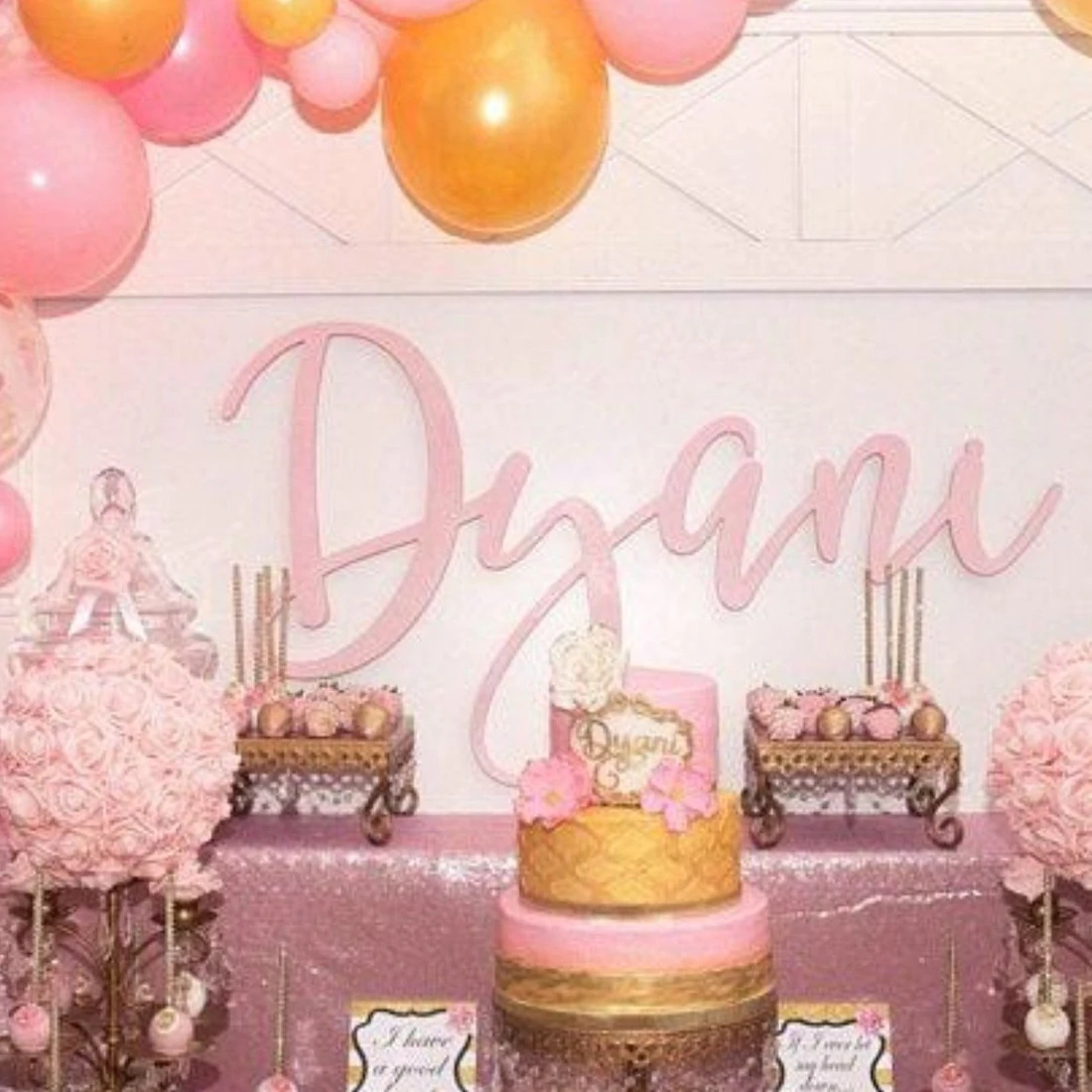 When you are throwing a baby shower, a custom name sign can add a personal touch.