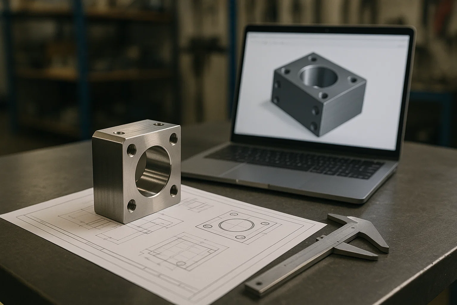 Stainless steel fabrication project being planned using CAD and drawings.