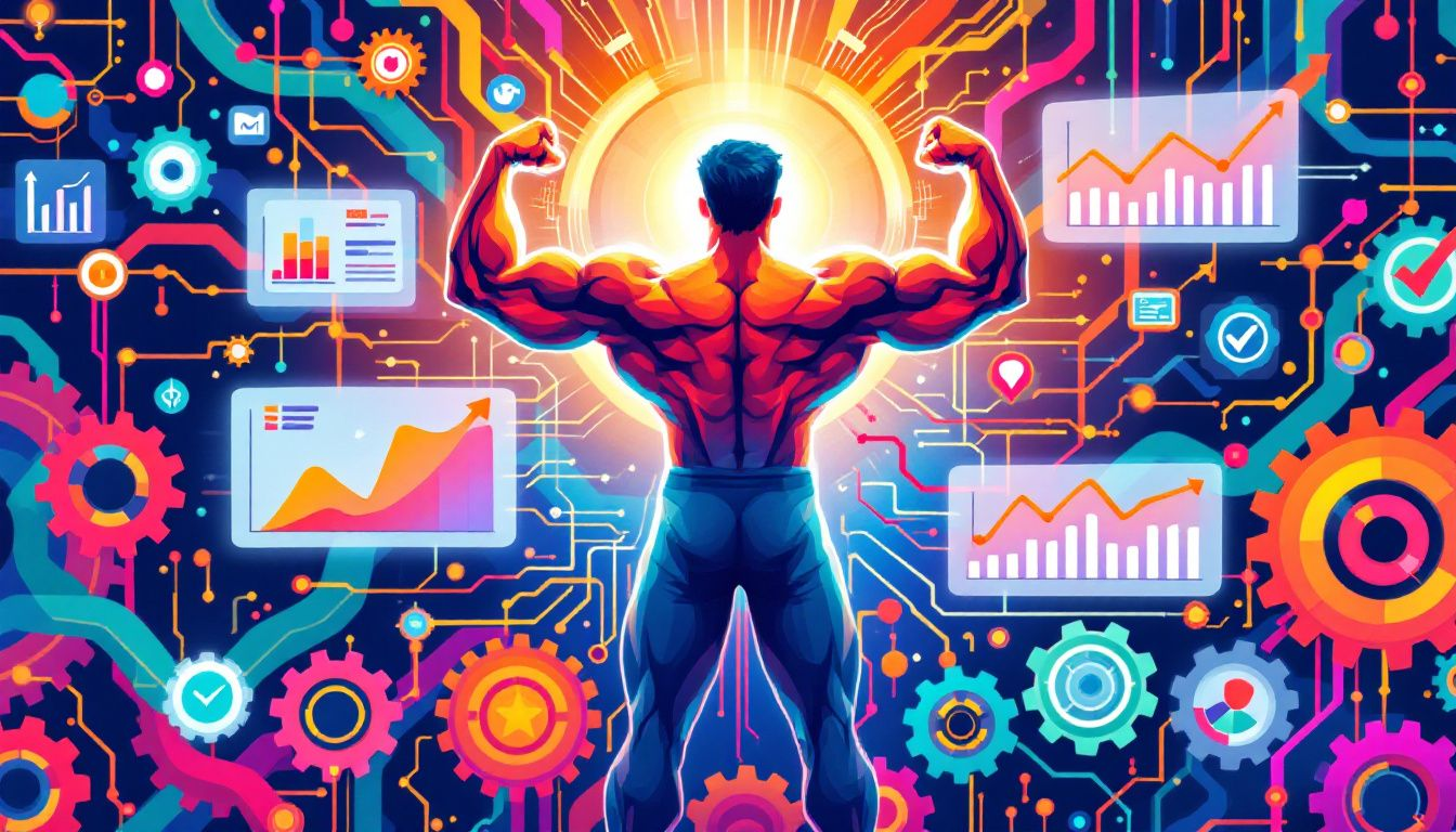 A graphic illustrating the benefits of hormone therapies on muscle mass and strength.