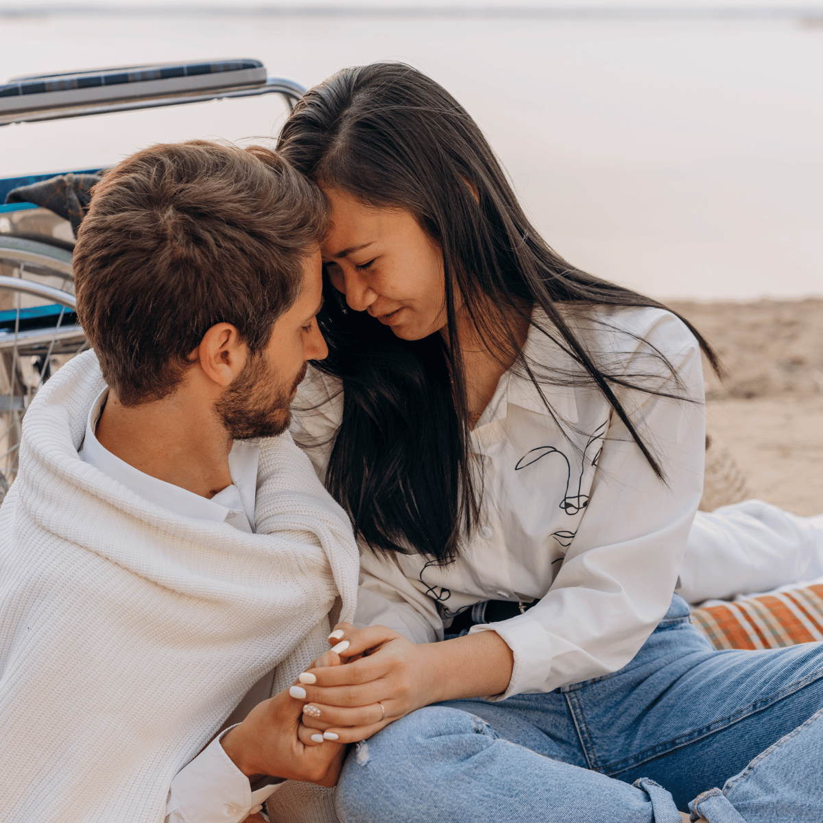 Cute couple at the beach