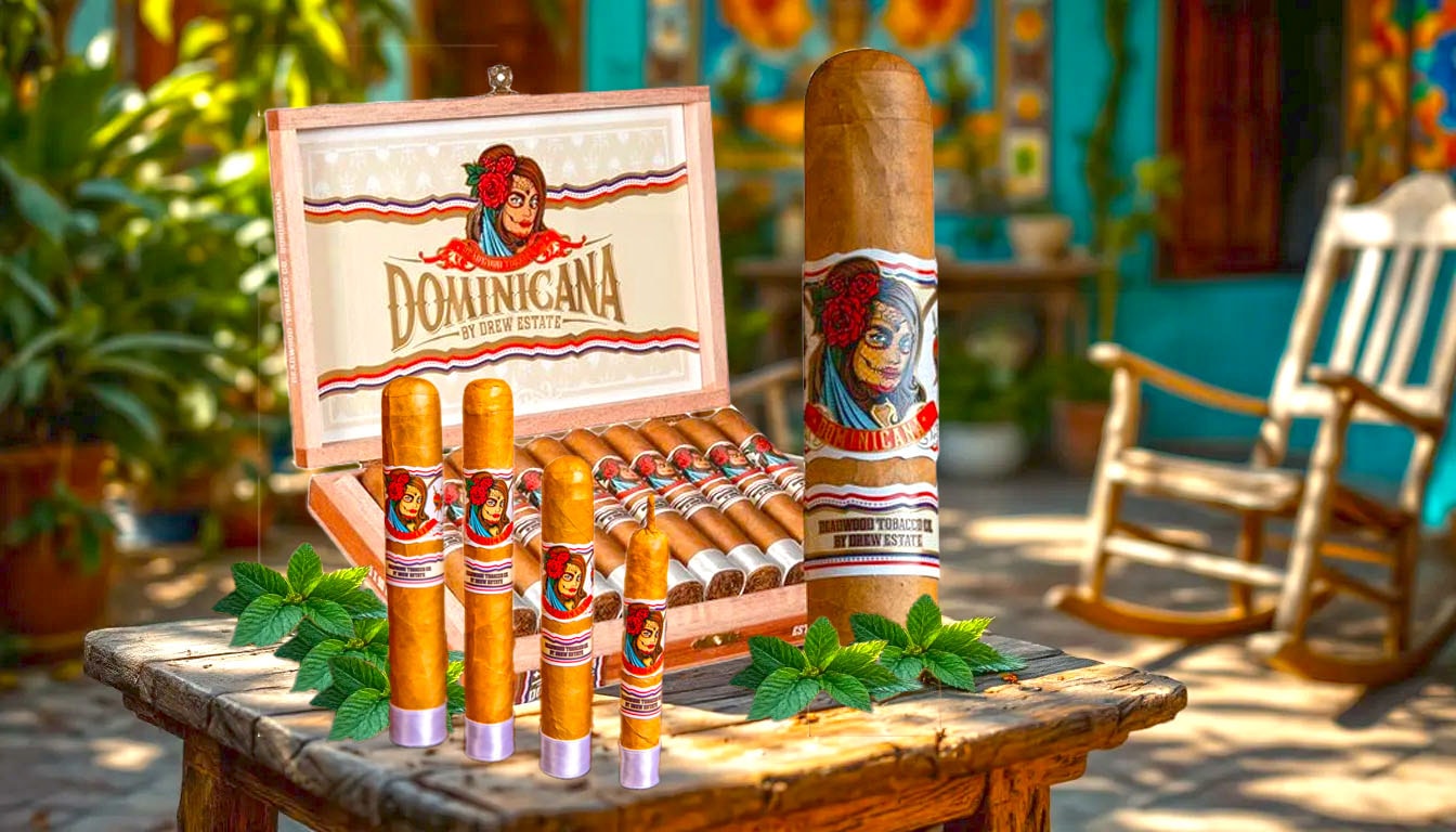 An assortment of Deadwood Dominicana cigars displayed elegantly.