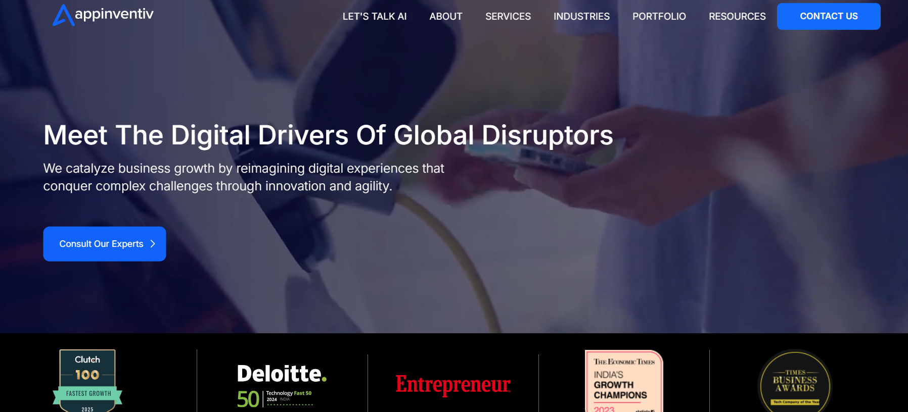 Appinventiv App Design Agency Web Page Image