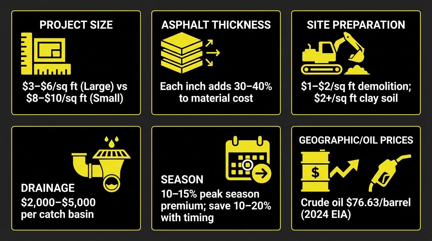 Key Factors That Change Asphalt Cost Per Square Foot