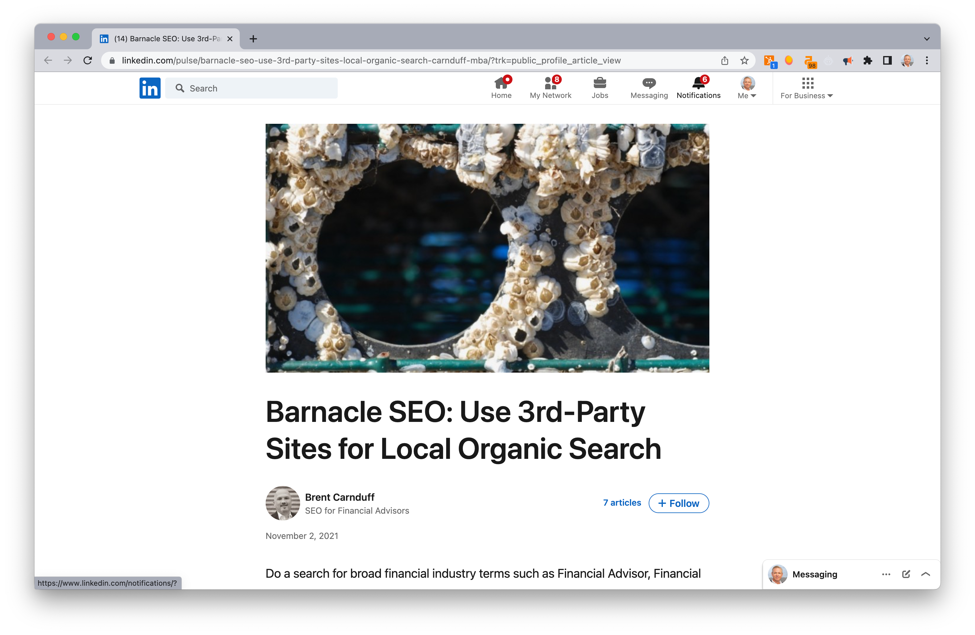 Screen Shot: Barnacle SEO: Use 3rd Party Sites for Local & Organic Search