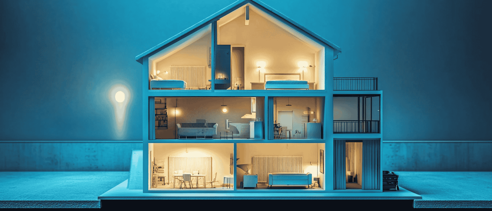 An illustration of balancing radiators in a central heating system.