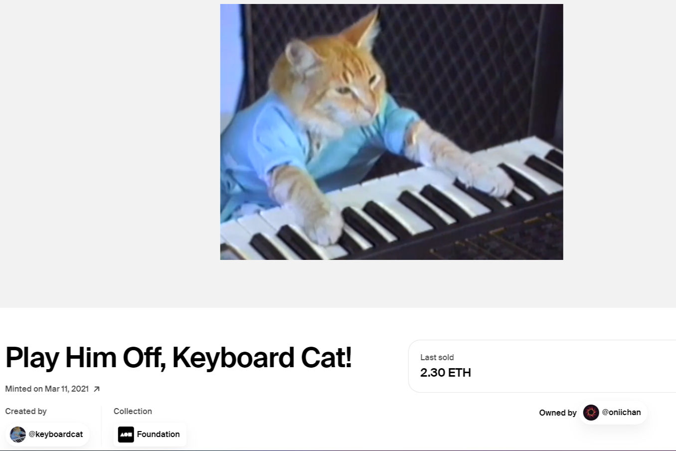 Keyboard Cat NFT