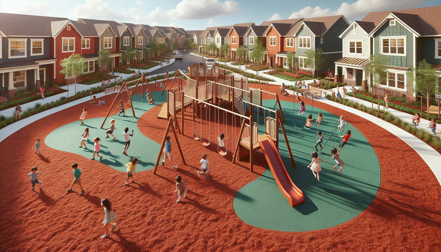 IPEMA certified rubber mulch for residential and commercial playgrounds