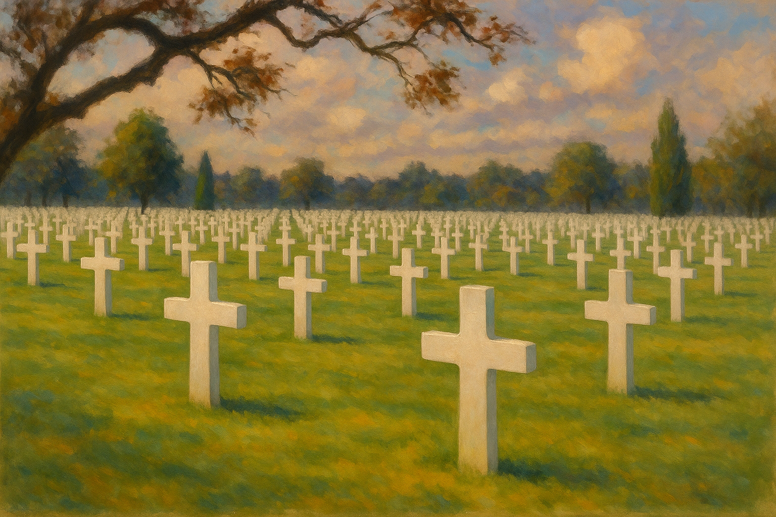 Illustration d'un cimetière militaire