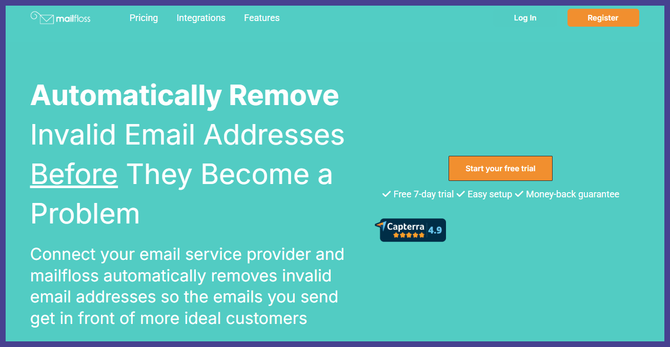Mailfloss automatic email address verficator.