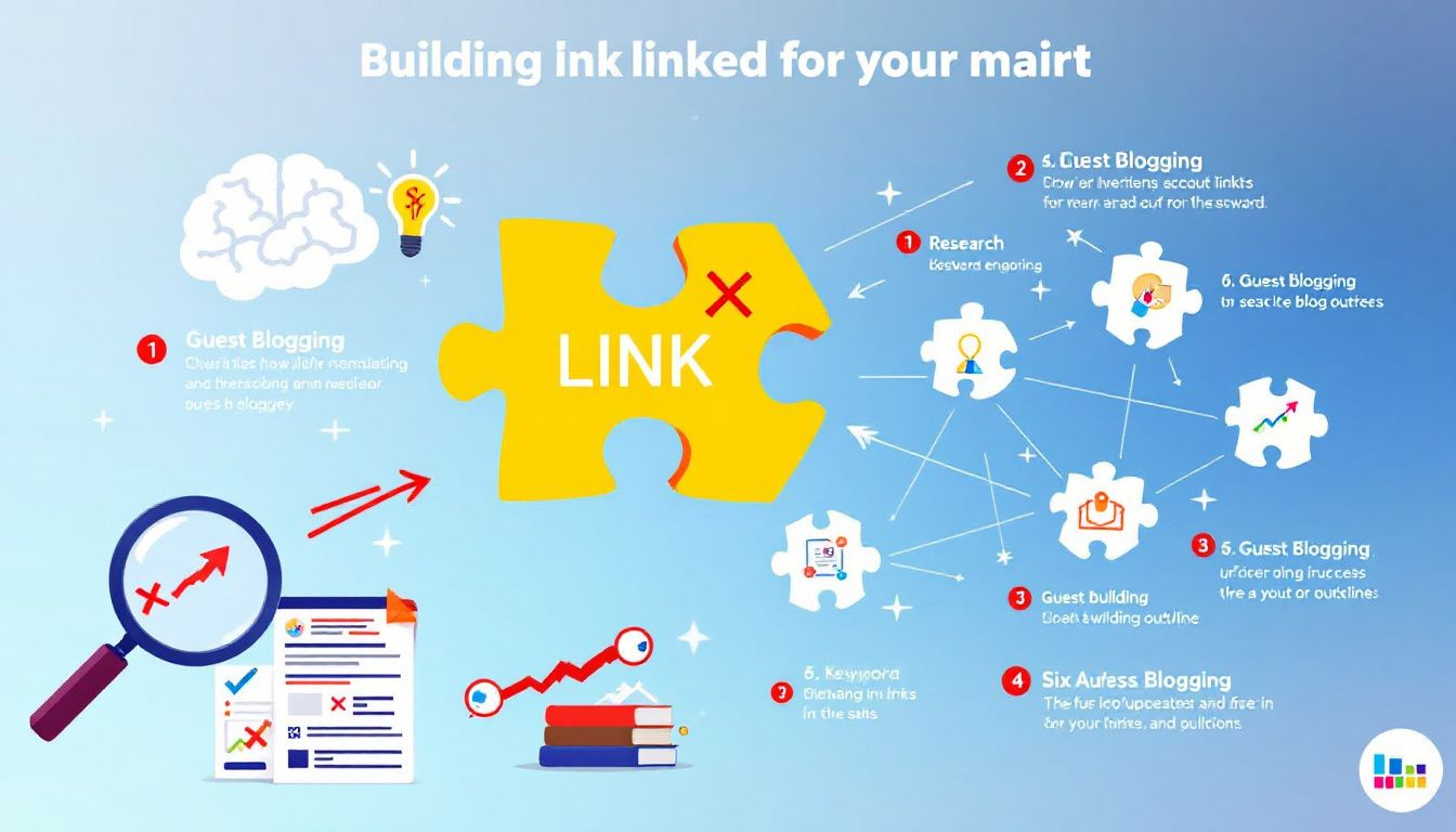 An illustration depicting the process of broken link building to gain backlinks.