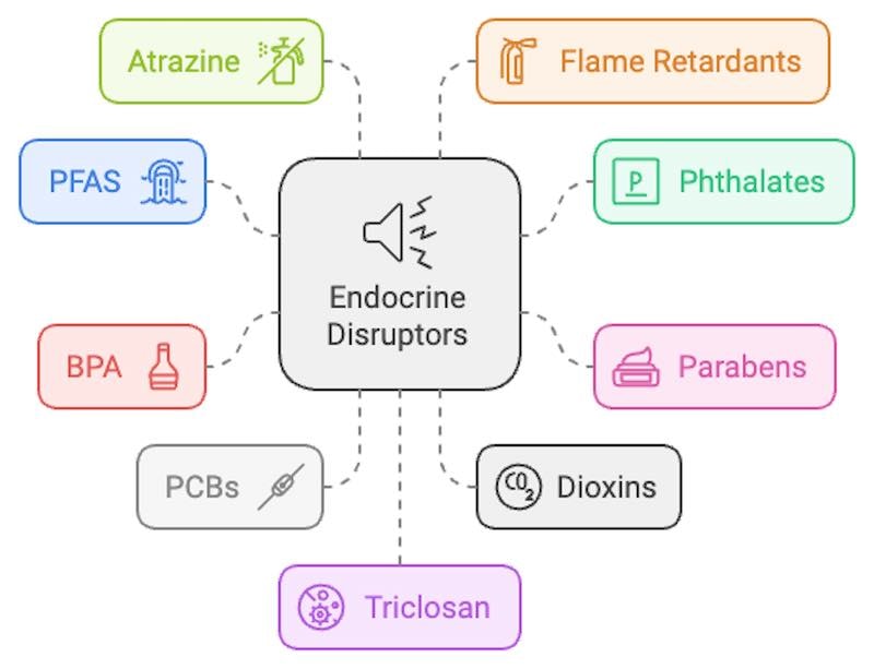 most common Endocrine Disrupting Chemicals