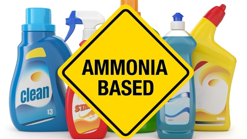 Ammonia-based cleaners are prohibited to use