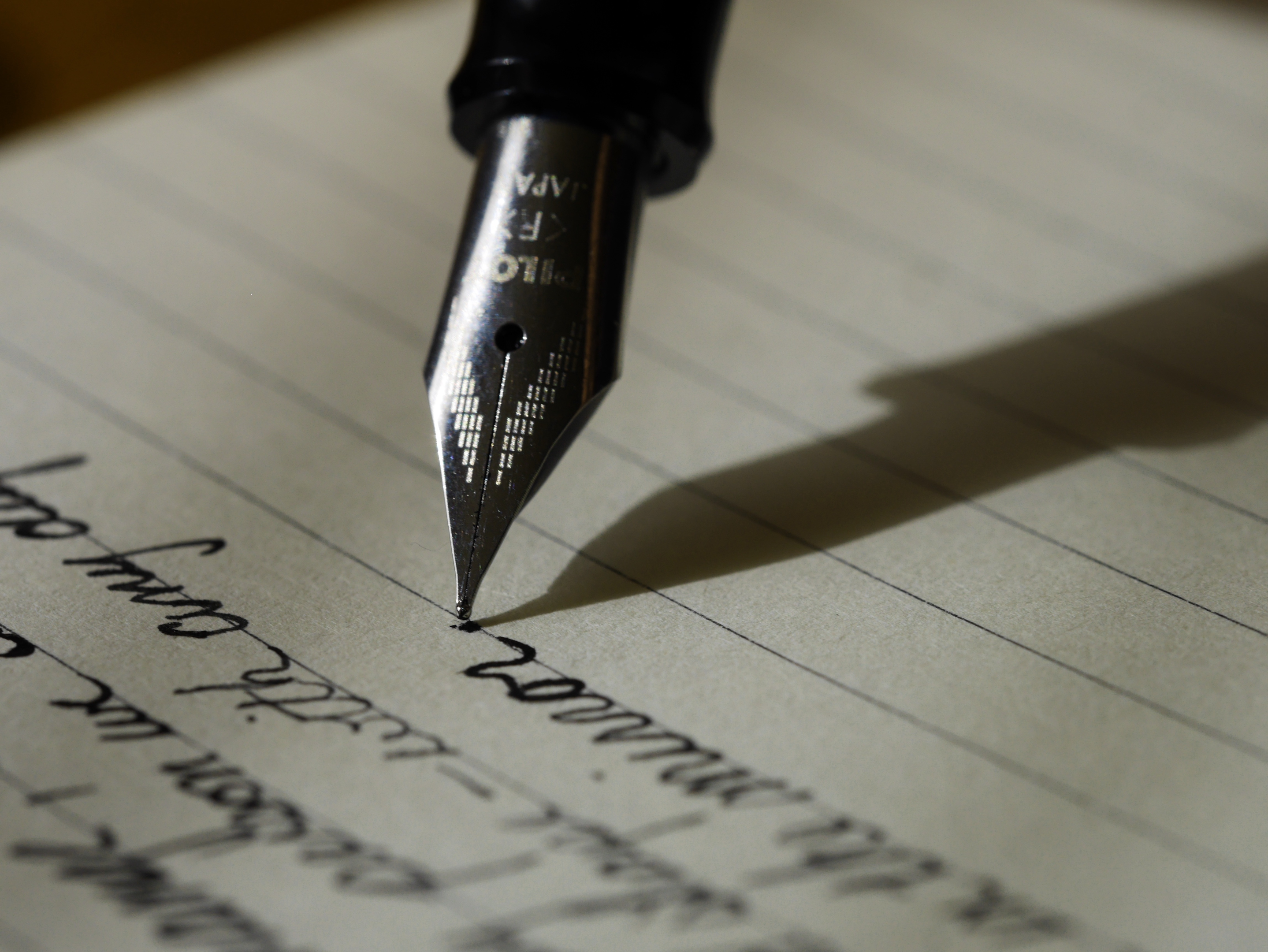 Person writing a resignation letter