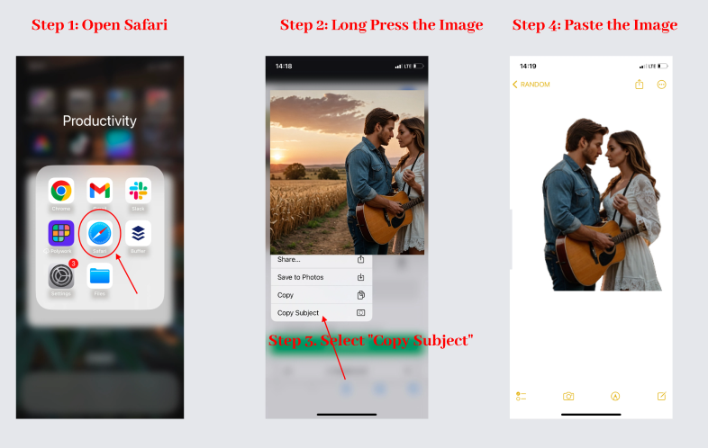 How to Remove Background from Picture on iPhone from Safari 