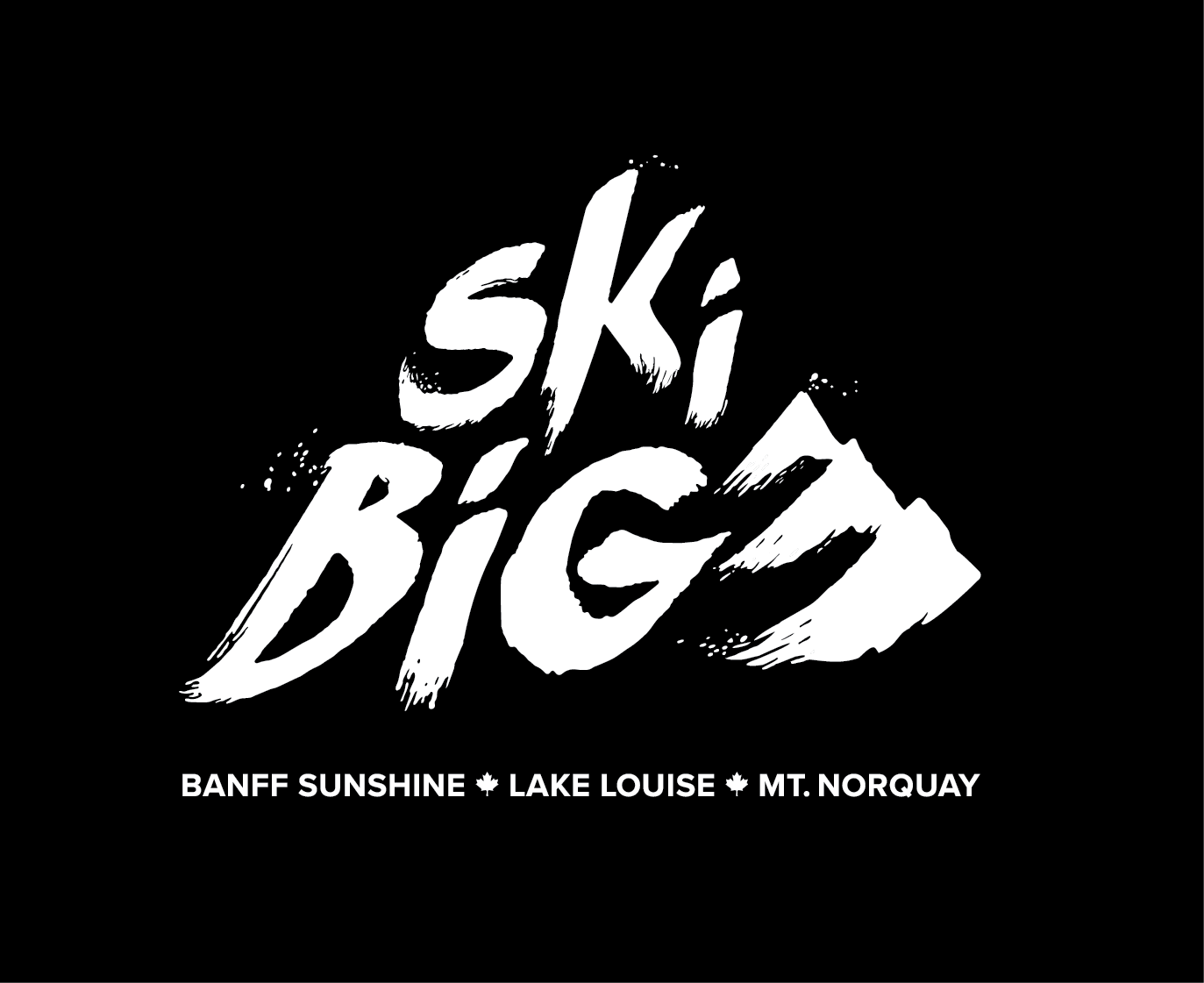 Ski Big 3 Logo Banff National Park; Banff Sunshine, the Lake Louise Ski Resort, and Mt Norquay