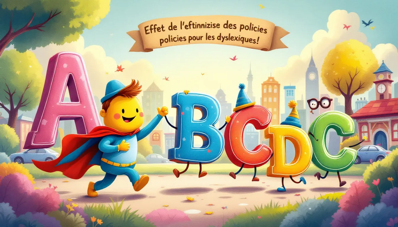 Graphiques montrant les résultats d'études sur l'efficacité des différentes polices pour les dyslexiques.