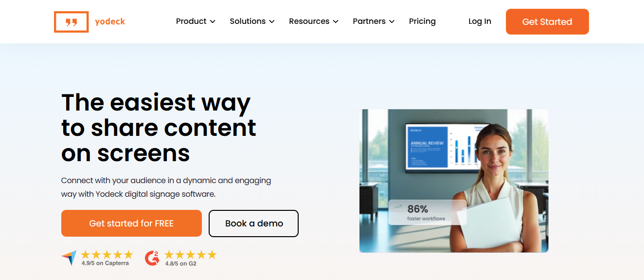 8 Best Digital Signage Reviews 3 yodeck best for automated content scheduling