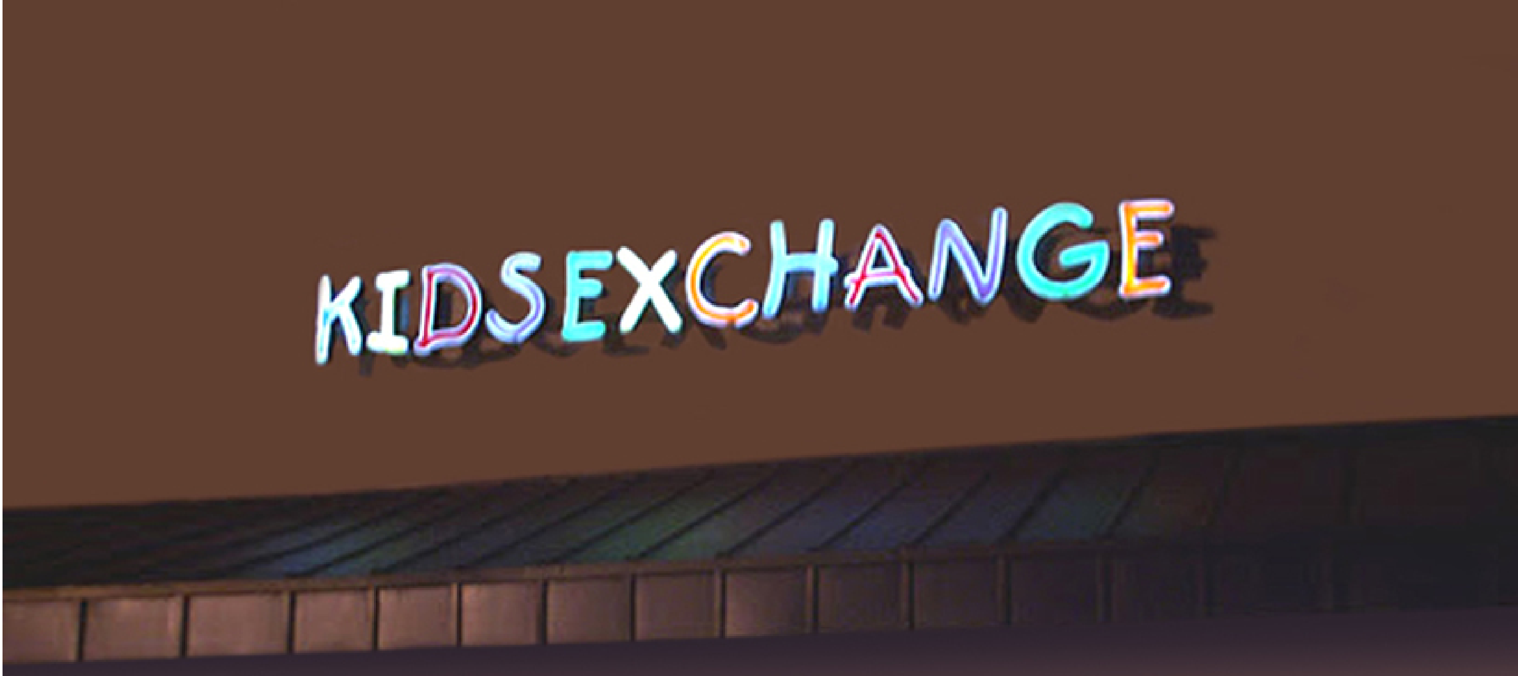 Kids Exchange" Sign Fail
