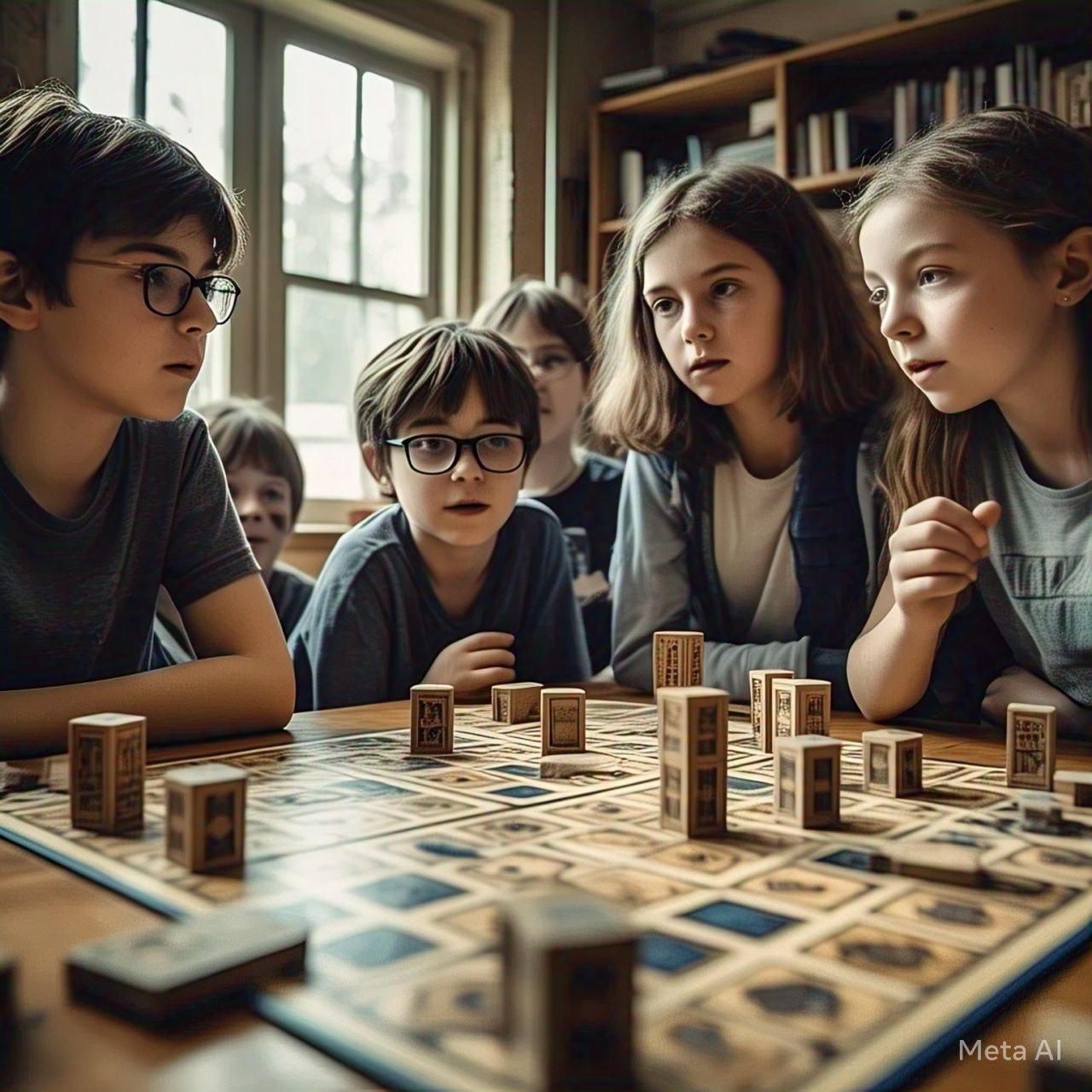 observing each other’s moves and experimenting with different strategies in a board game, developing a strategic mindset