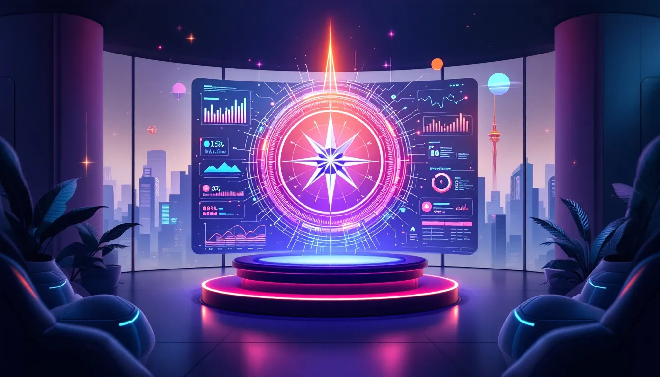 An illustration representing Oracle Business Intelligence concepts.