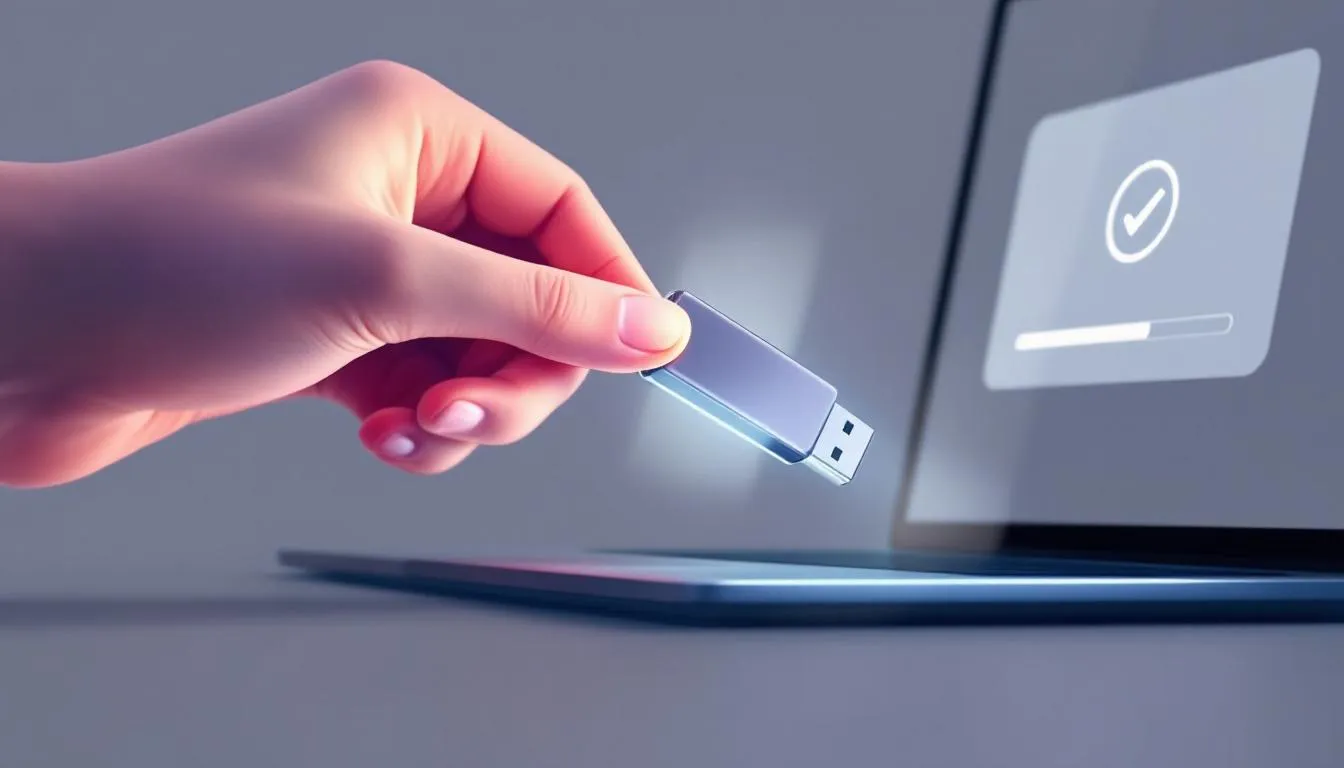 Cr&eacute;ation d'un nouveau compte utilisateur via une cl&eacute; USB.