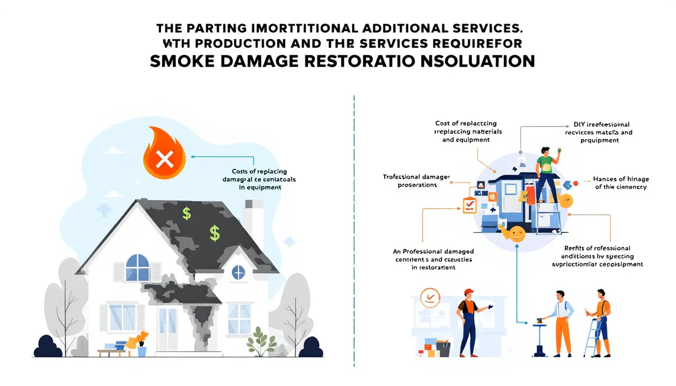 Additional services required for smoke damage restoration.