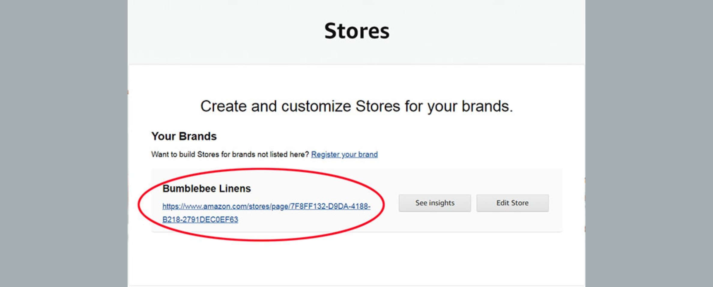Customize your amazon storefront with a vanity URL.