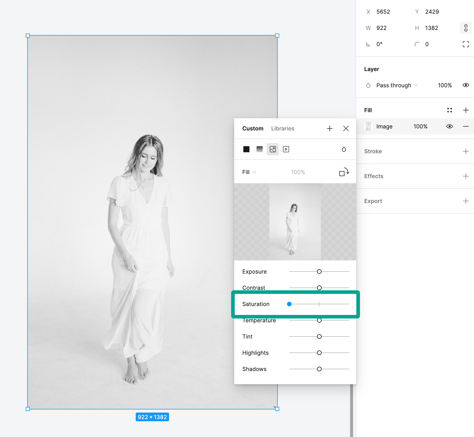 Figma make image black and white