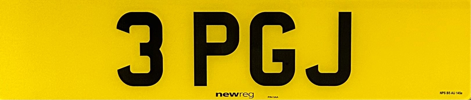 3 PGJ number plate