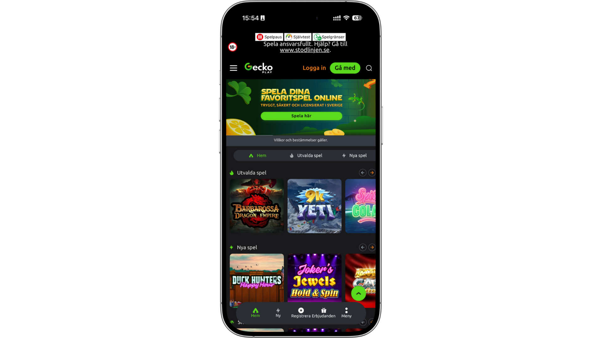 geckoplay i mobilen - spela ansvarsfullt