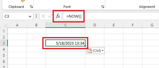 Note: that the output you're currently seeing will change whenever you change the worksheet or reopen it.