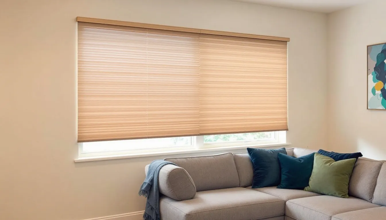 The image showcases various custom window shade options, including smart shades, blackout shades, and roller shades, displayed against a light gray backdrop. Each shade type is designed to cater to different light control preferences, highlighting the versatility and customization available for modern window treatments.
