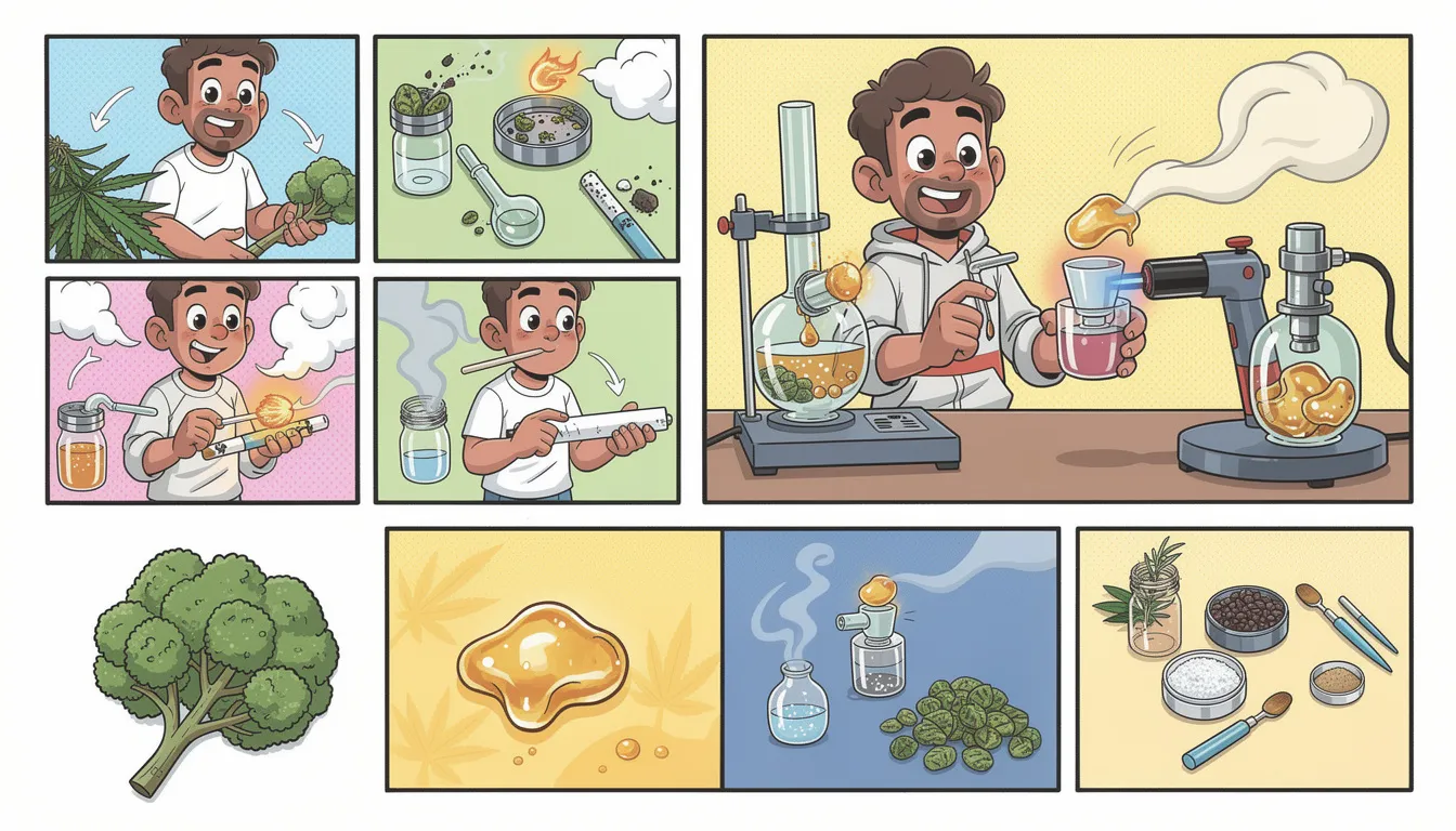 Eine Übersicht über das Dabben und seine Unterschiede zum Rauchen von Cannabisblüten.