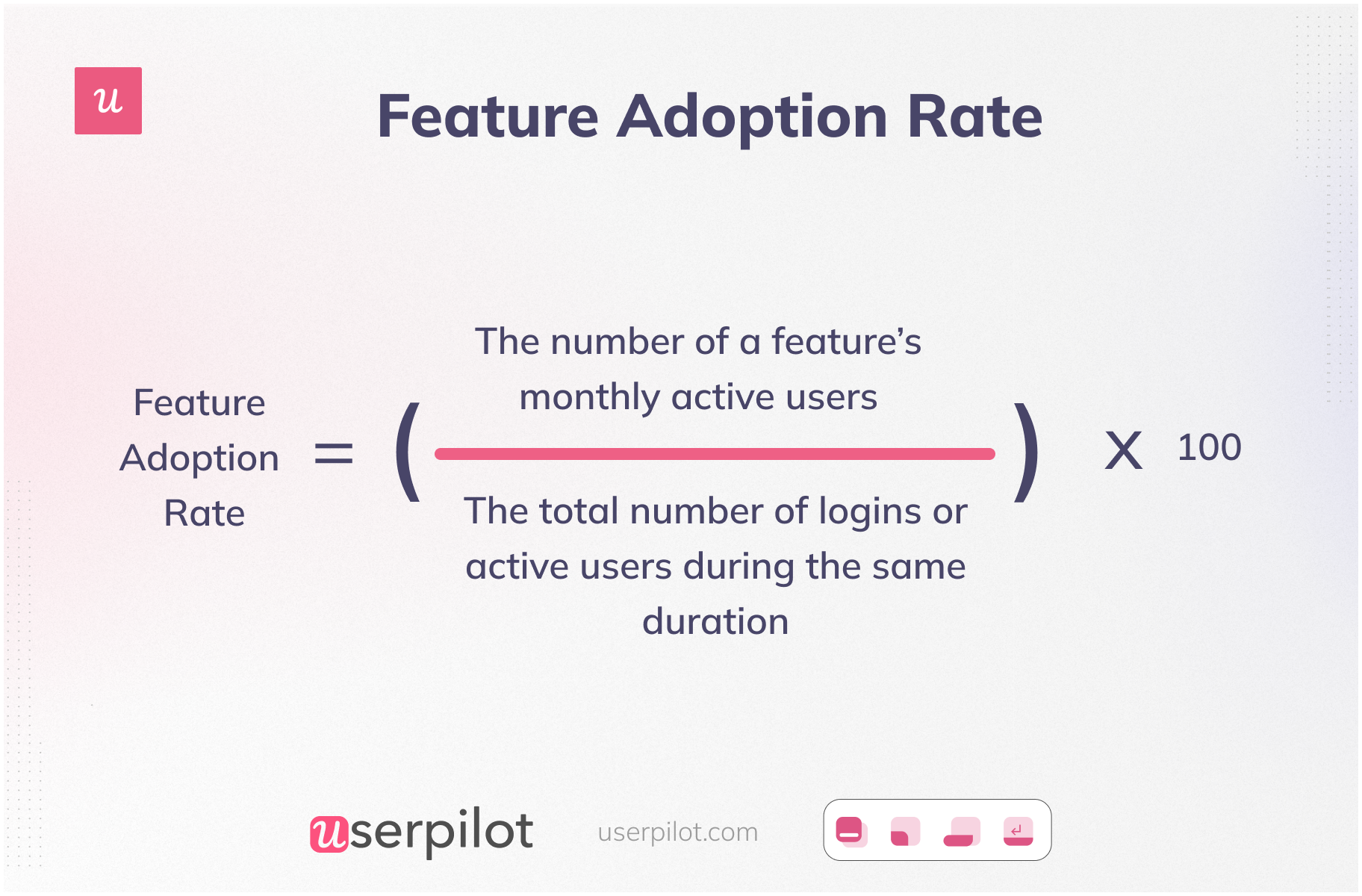 Feature adoption rate calculation formula